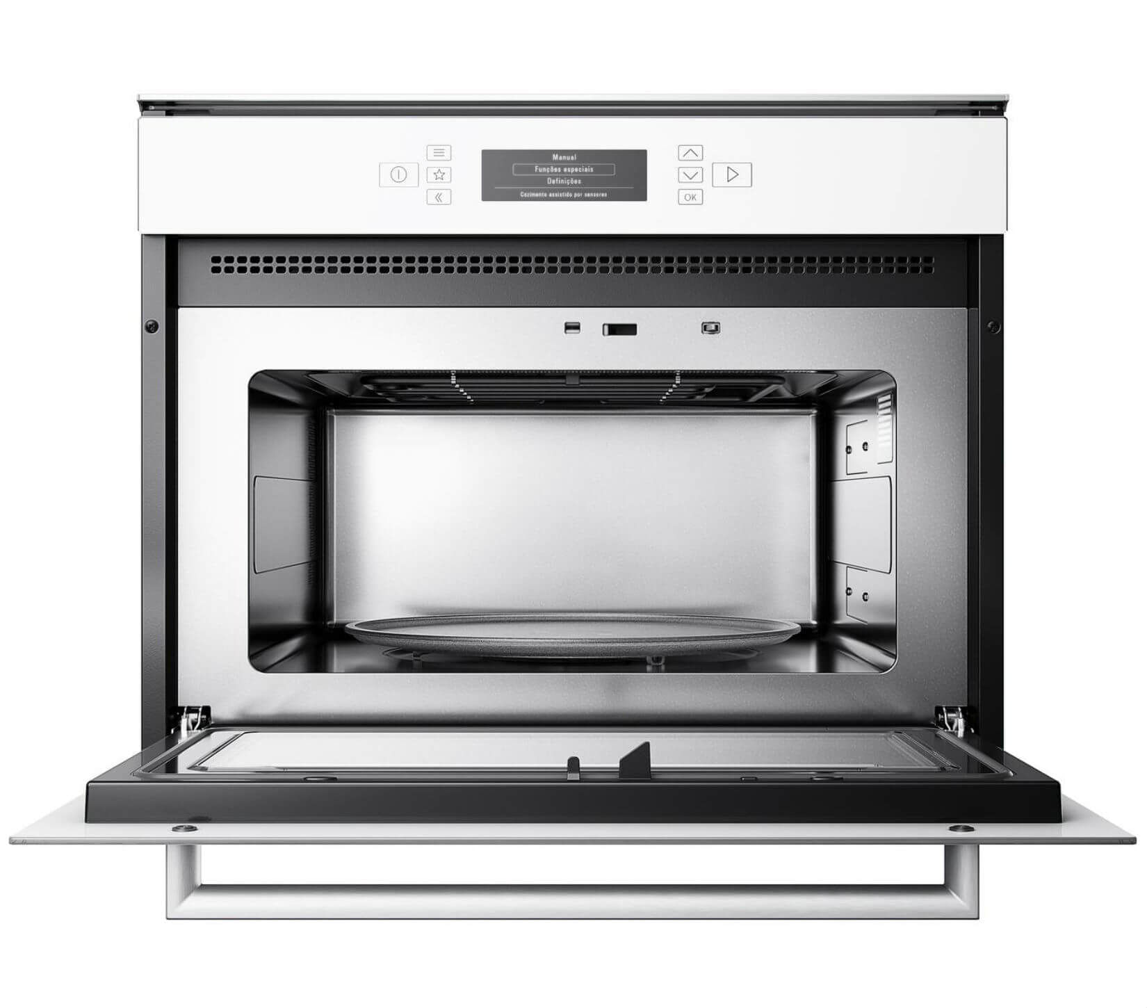 Microondas Brastemp Vitreous de embutir 40 Litros Branco com grill