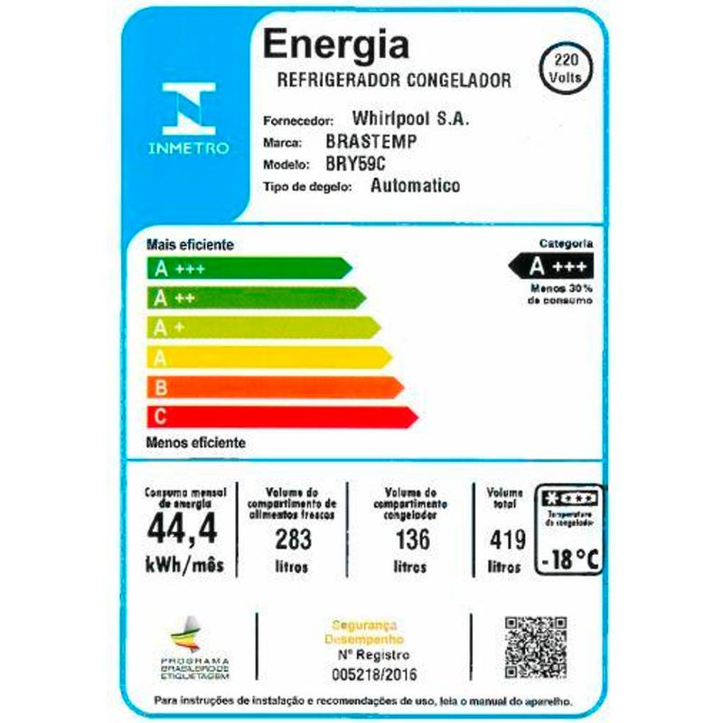 geladeira-brastemp-bry59ck-selo-inmetro-220v
