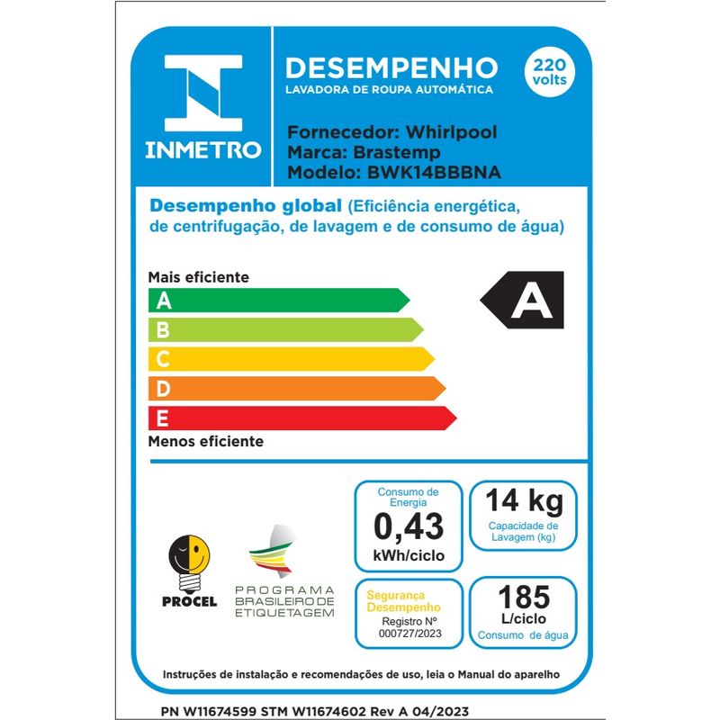 Brastemp_Lavadora_BWK14BB_Selo_Inmetro_220v
