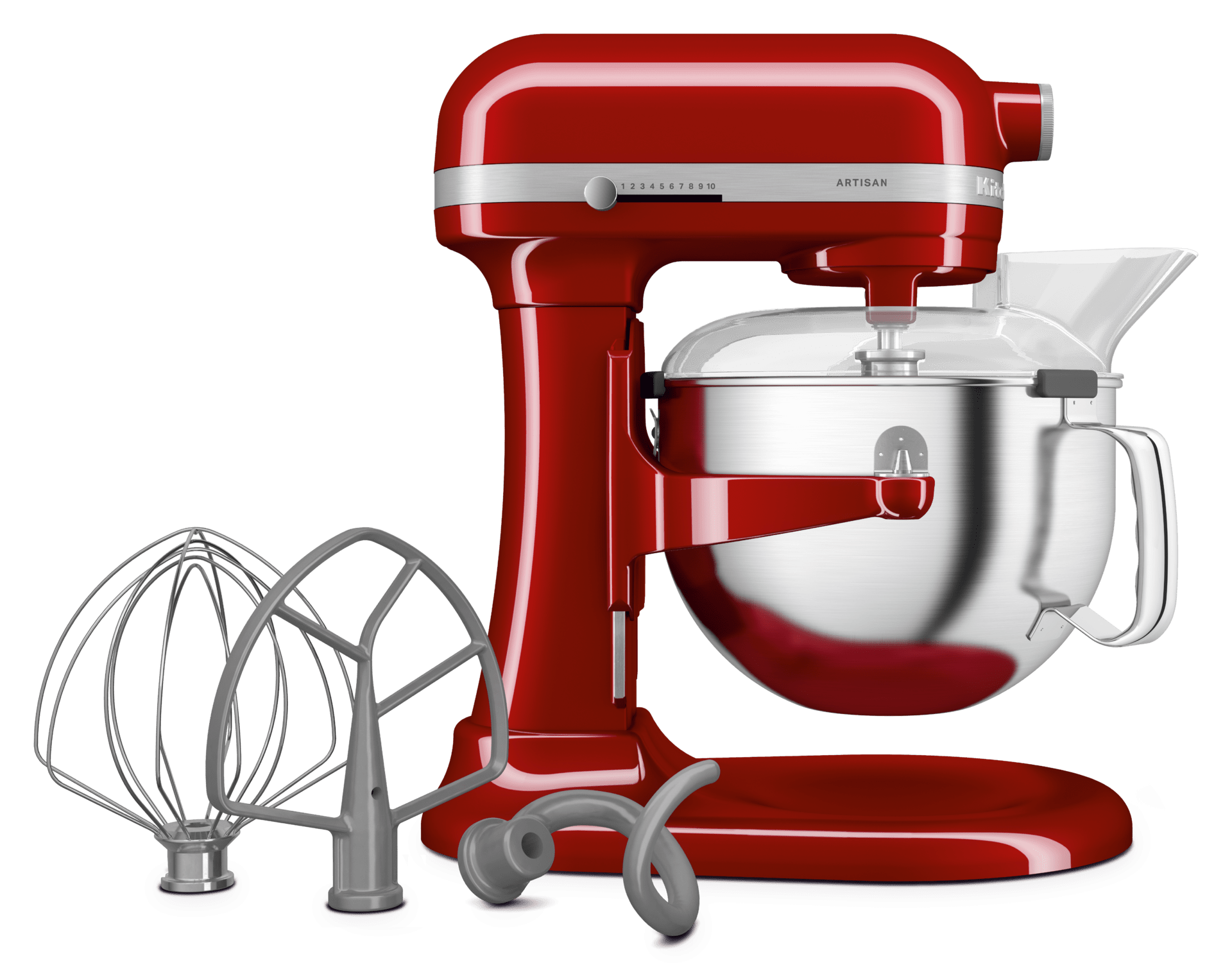 Batedeira KitchenAid Stand Mixer Profissional com 10 Velocidades e 03  Batedores - Empire Red